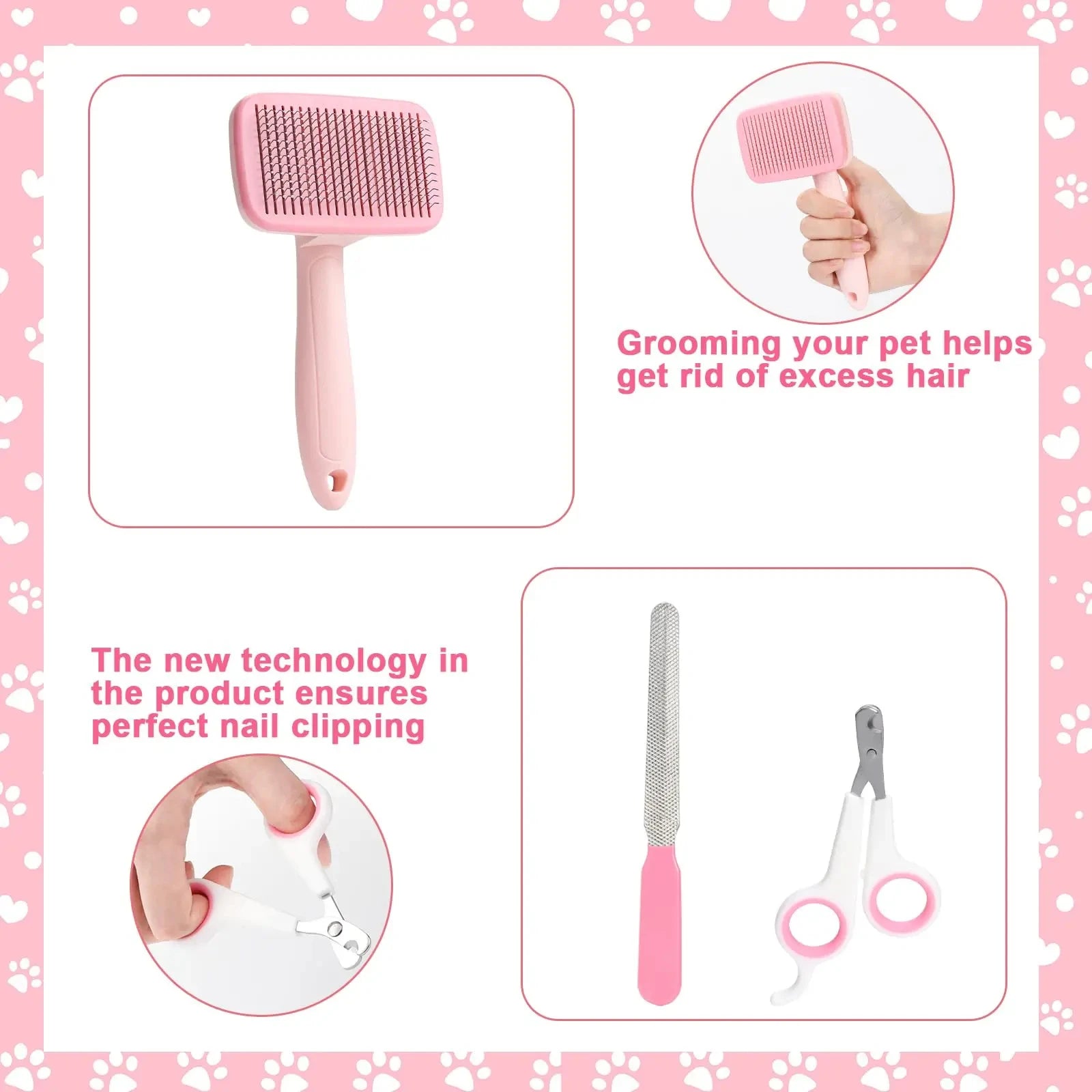 SelfCleaning Dog Grooming Kit 8Piece Clipper Set - Taylor K Shop