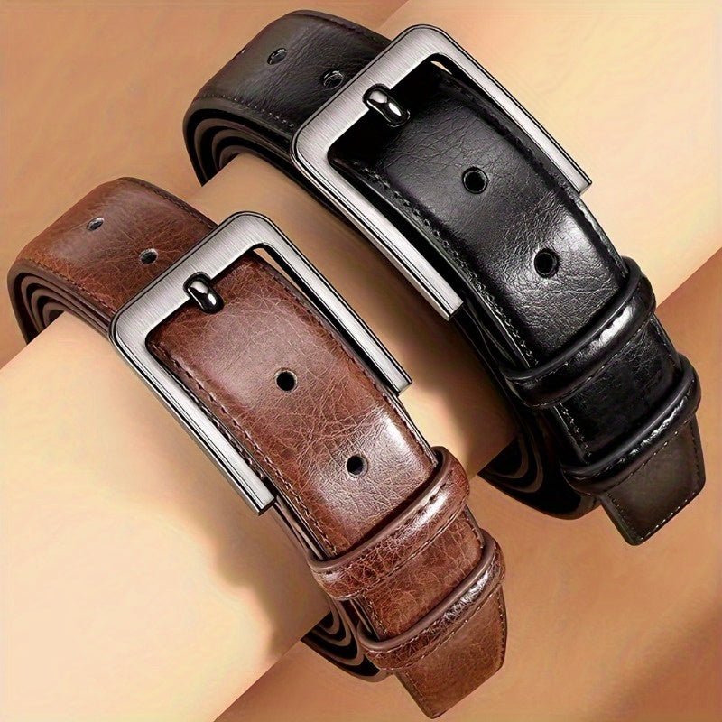 Set of 2 Mens Retro Leather Belts Ideal Fathers Day Gift - Taylor K Shop