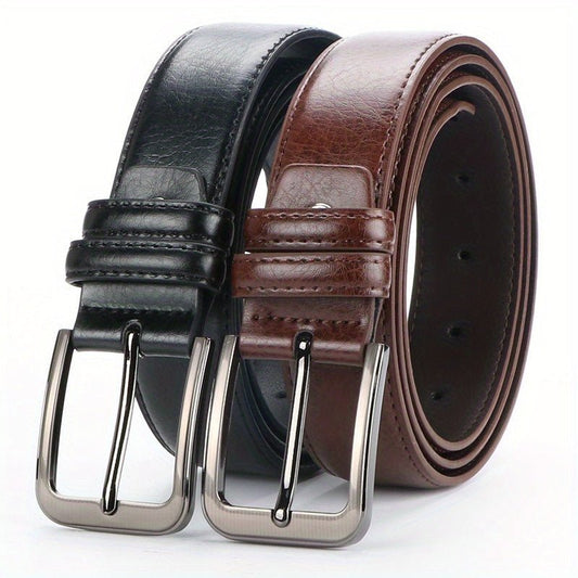 Set of 2 Mens Retro Leather Belts Ideal Fathers Day Gift - Taylor K Shop