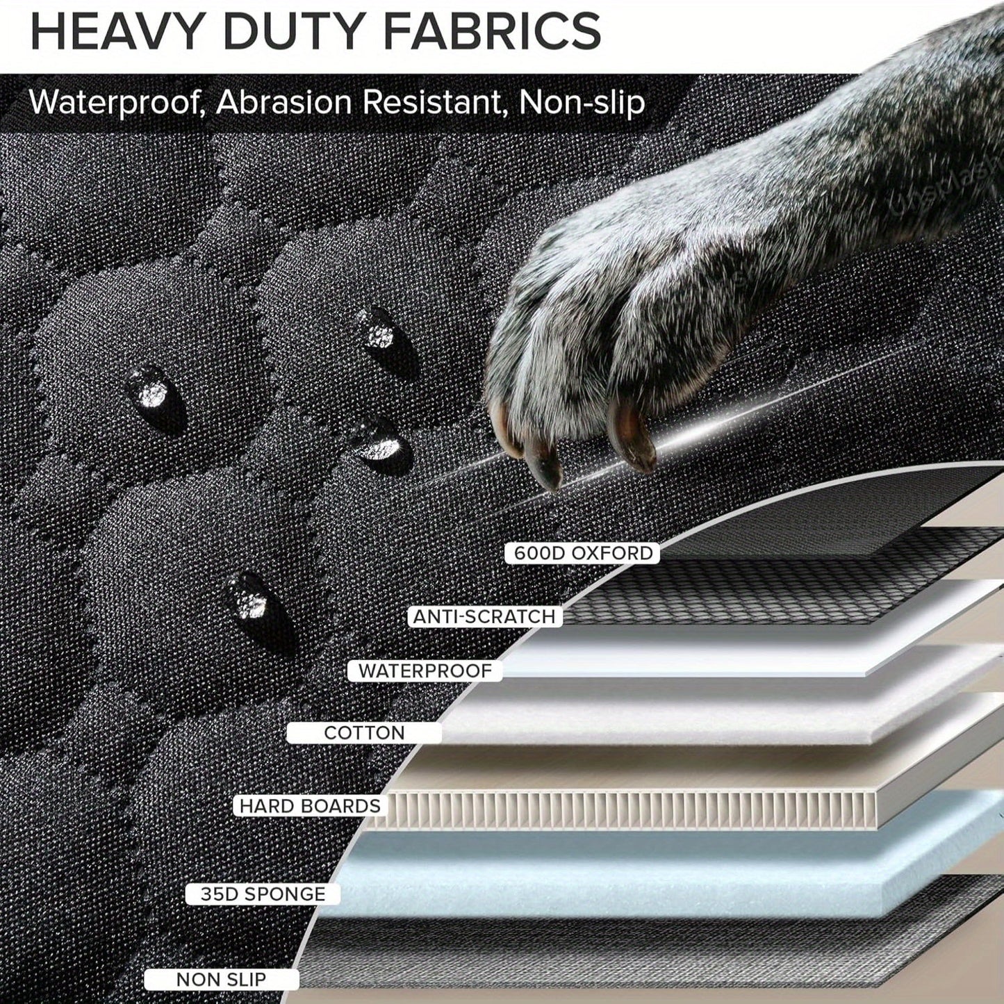 SHARLOVY Heavy Duty Waterproof Dog Car Seat Cover XL - Taylor K Shop