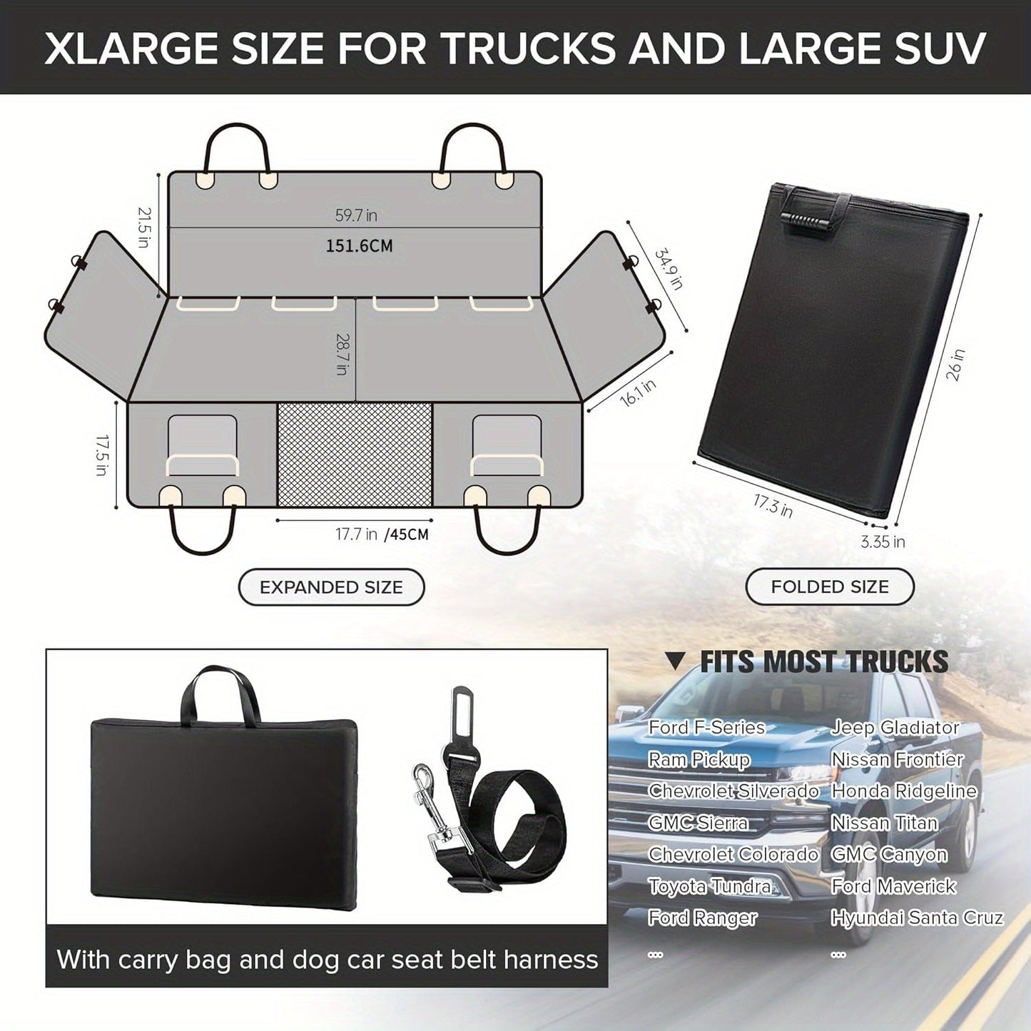 SHARLOVY Heavy Duty Waterproof Dog Car Seat Cover XL - Taylor K Shop