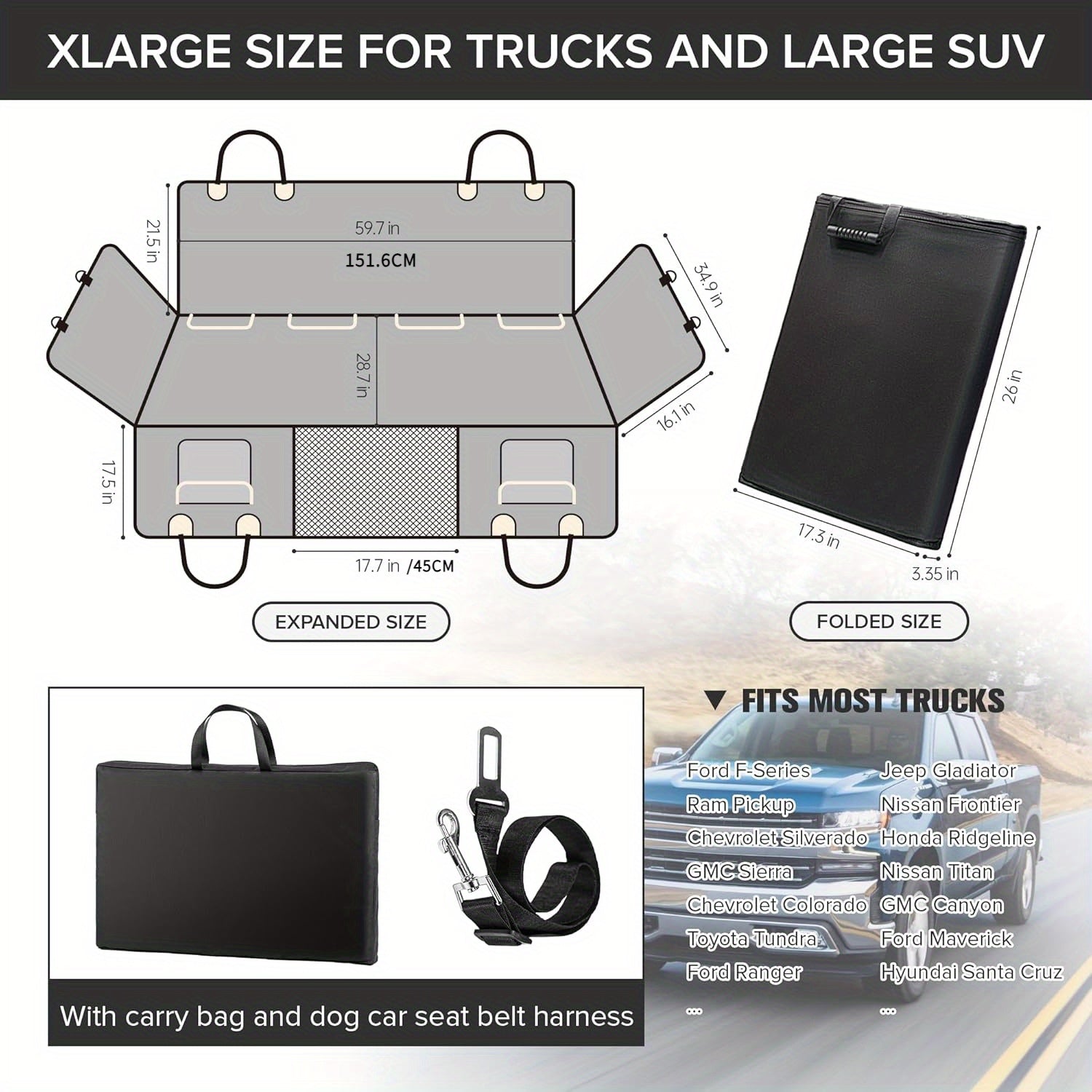 SHARLOVY Heavy Duty Waterproof Dog Car Seat Cover XL - Taylor K Shop