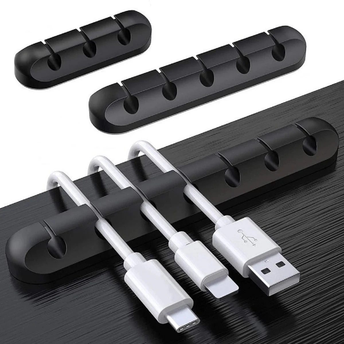 Silicone USB Cable Organizer Desktop Management Clips - Taylor K Shop