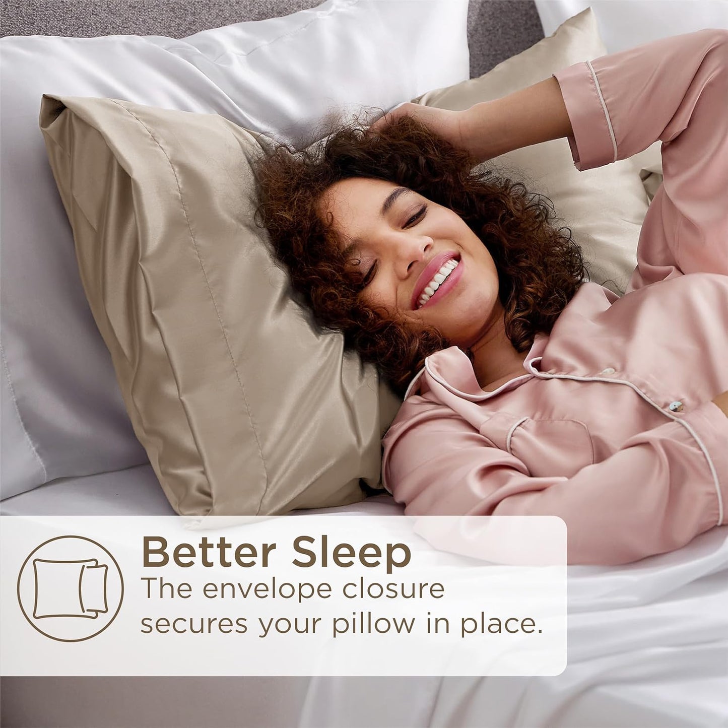 Silver Grey Satin Pillowcase Set for Hair Skin - Taylor K Shop