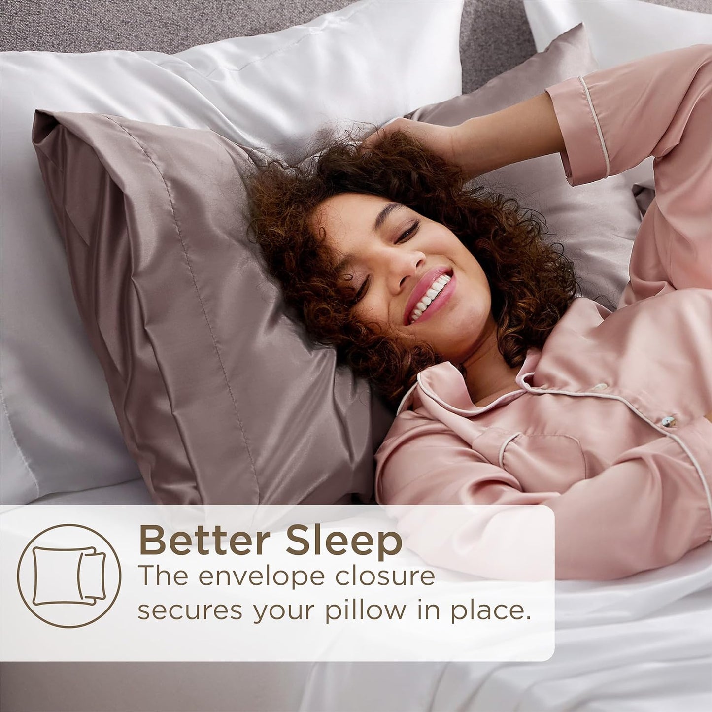 Silver Grey Satin Pillowcase Set for Hair Skin - Taylor K Shop