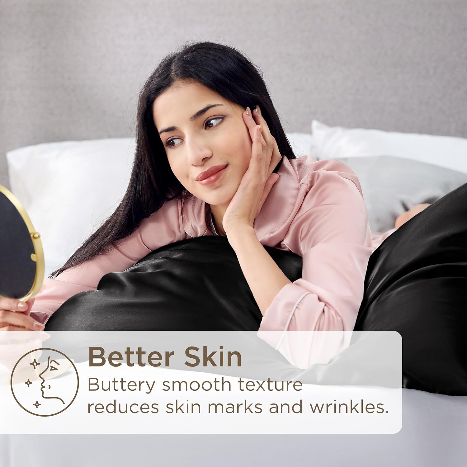 Silver Grey Satin Pillowcase Set for Hair Skin - Taylor K Shop