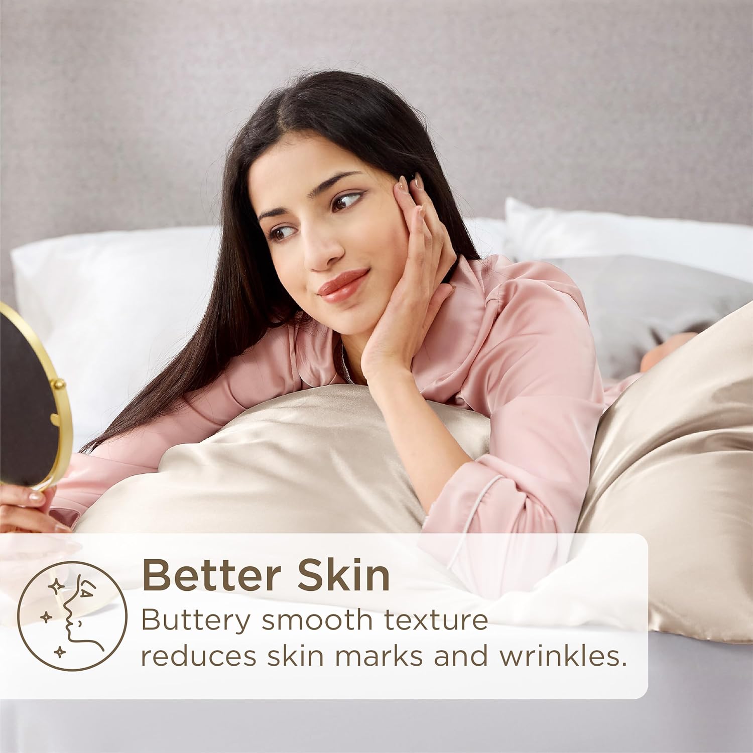 Silver Grey Satin Pillowcase Set for Hair Skin - Taylor K Shop