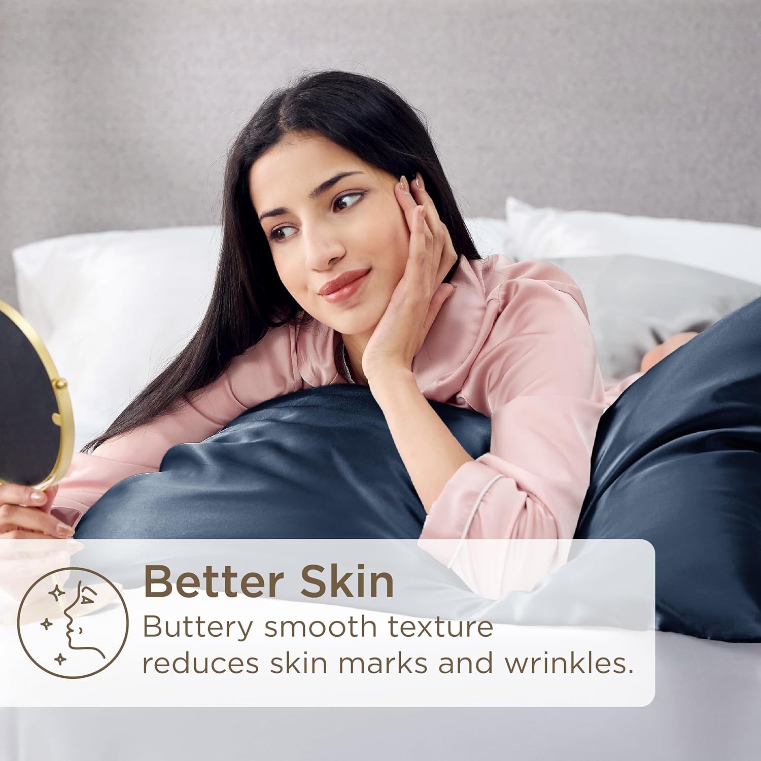 Silver Grey Satin Pillowcase Set for Hair Skin - Taylor K Shop