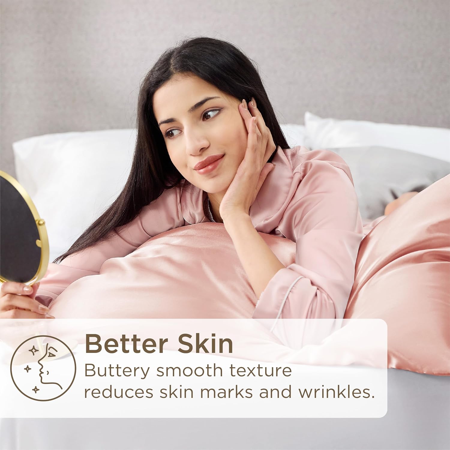 Silver Grey Satin Pillowcase Set for Hair Skin - Taylor K Shop