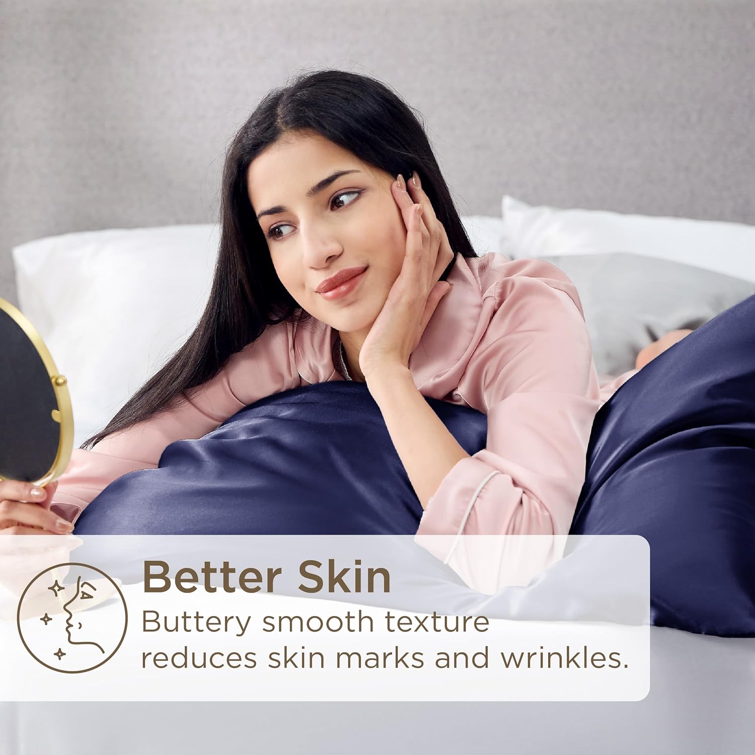 Silver Grey Satin Pillowcase Set for Hair Skin - Taylor K Shop