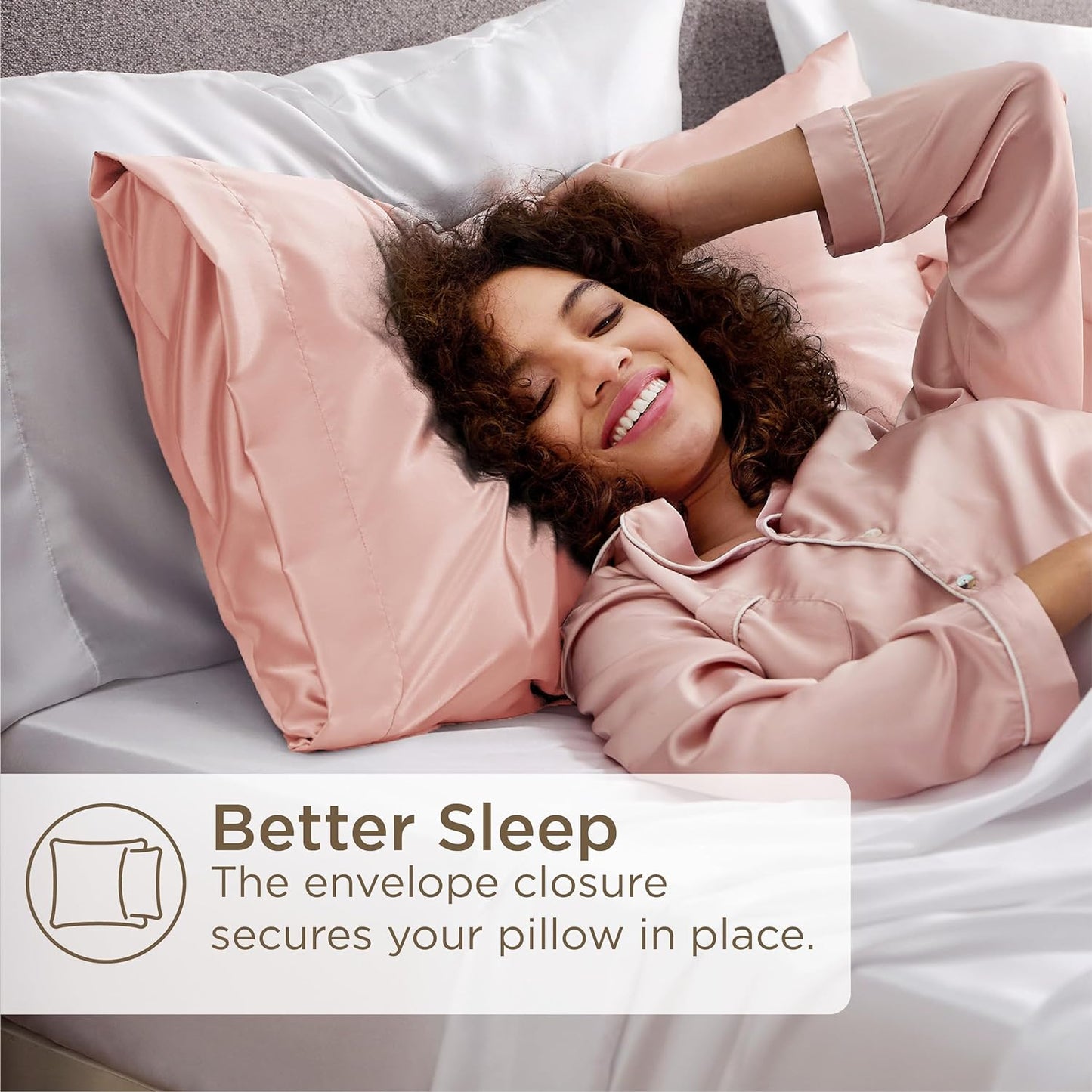 Silver Grey Satin Pillowcase Set for Hair Skin - Taylor K Shop