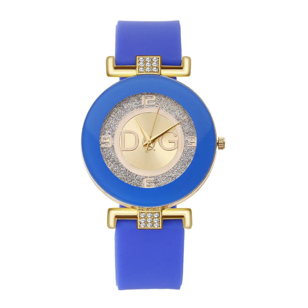 Sleek Minimalist Womens Black White Silicone Watch - Taylor K Shop