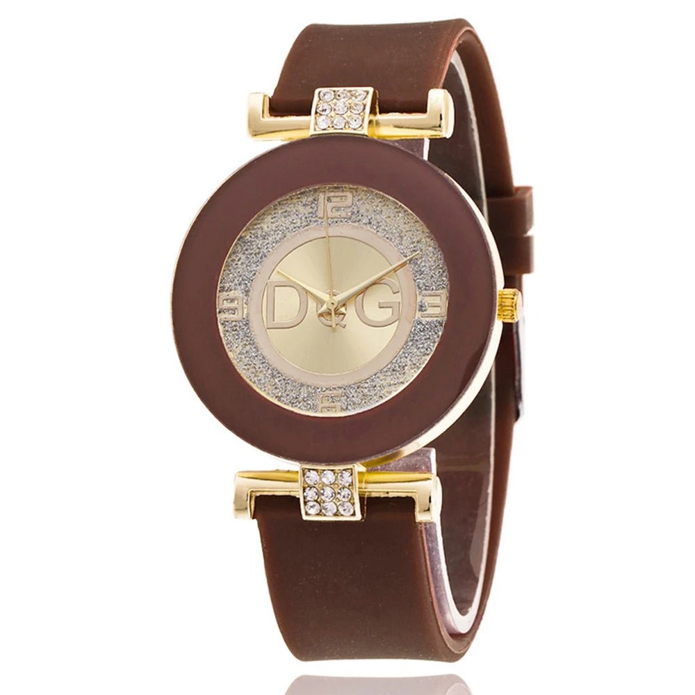 Sleek Minimalist Womens Black White Silicone Watch - Taylor K Shop