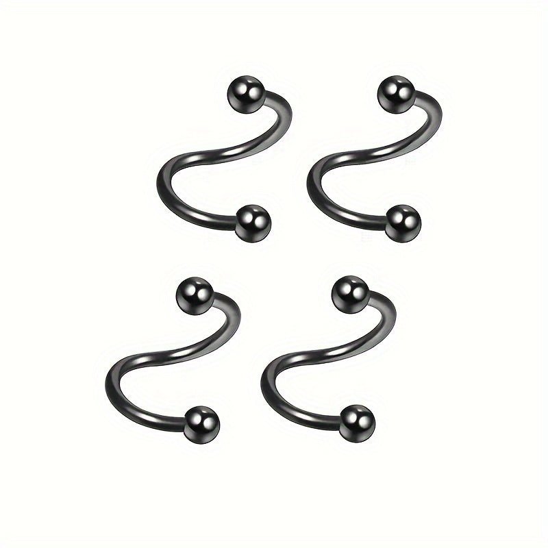 Sleek Stainless Steel SShaped Unisex EarringsLip Rings - Taylor K Shop