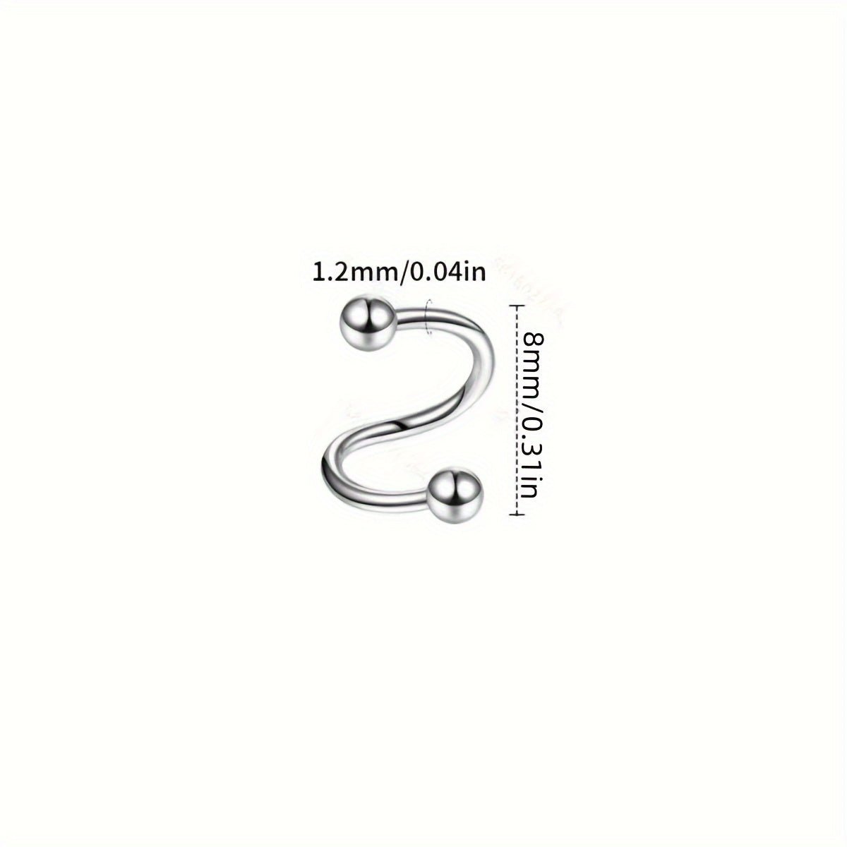 Sleek Stainless Steel SShaped Unisex EarringsLip Rings - Taylor K Shop