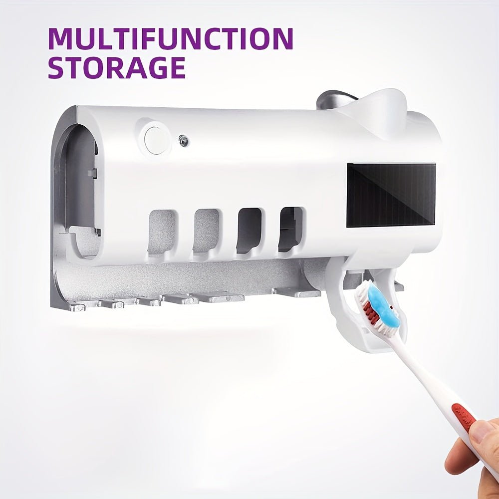 Smart Toothbrush Sanitizer Automatic Dispenser NoDrill USB Charge - Taylor K Shop
