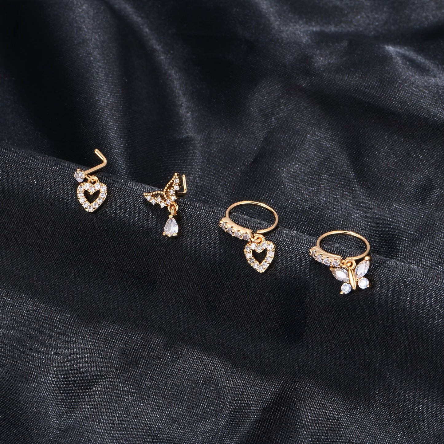 Sophisticated 4Piece Stainless Steel Piercing Jewelry Set - Taylor K Shop