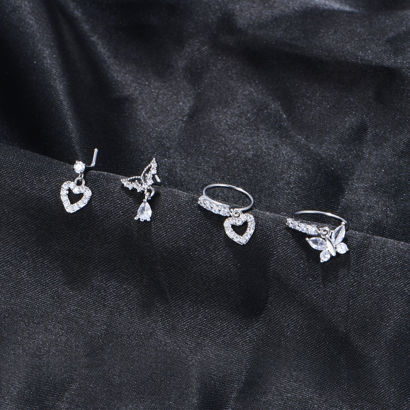 Sophisticated 4Piece Stainless Steel Piercing Jewelry Set - Taylor K Shop