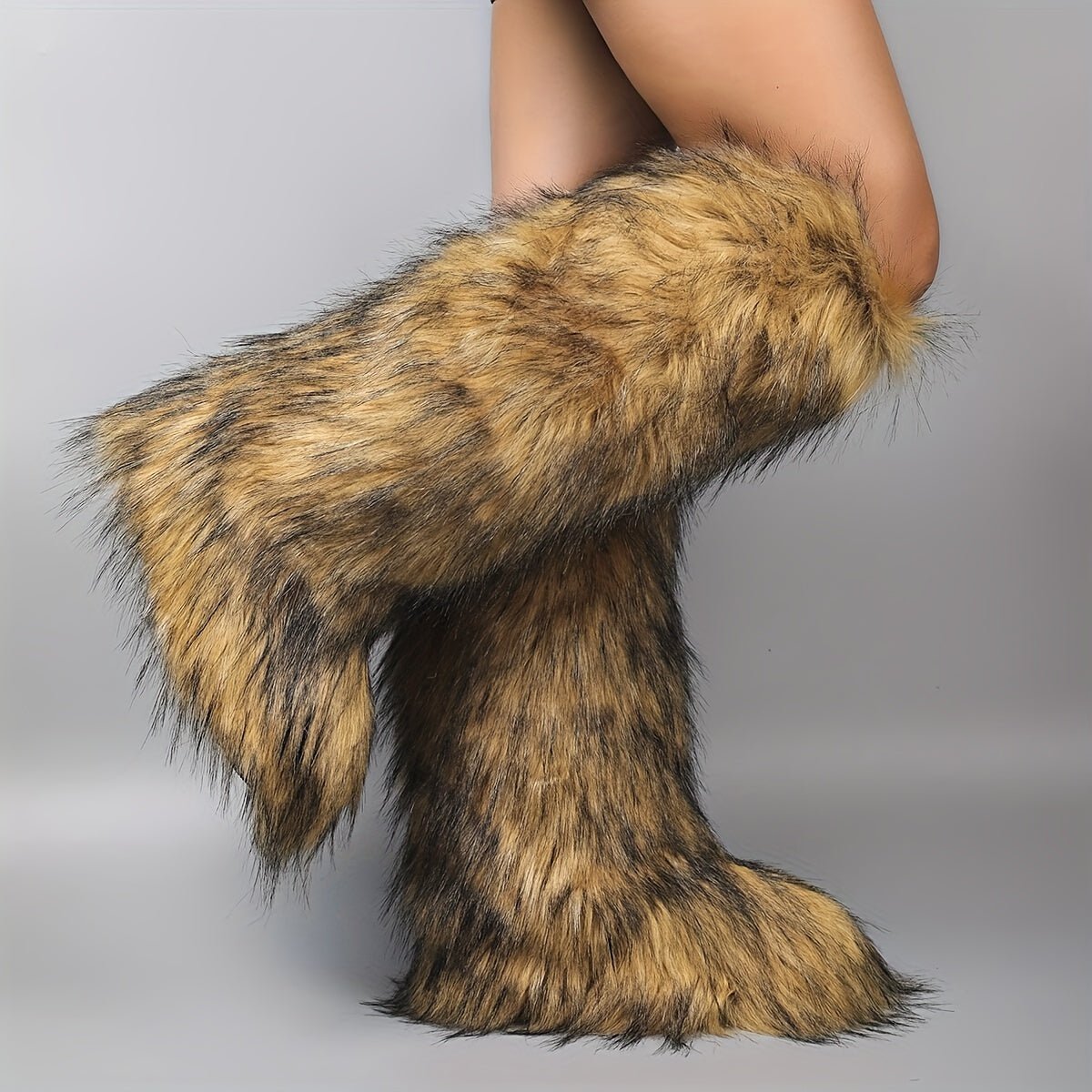 Stylish Womens KneeHigh Faux Fur Winter Boots - Taylor K Shop