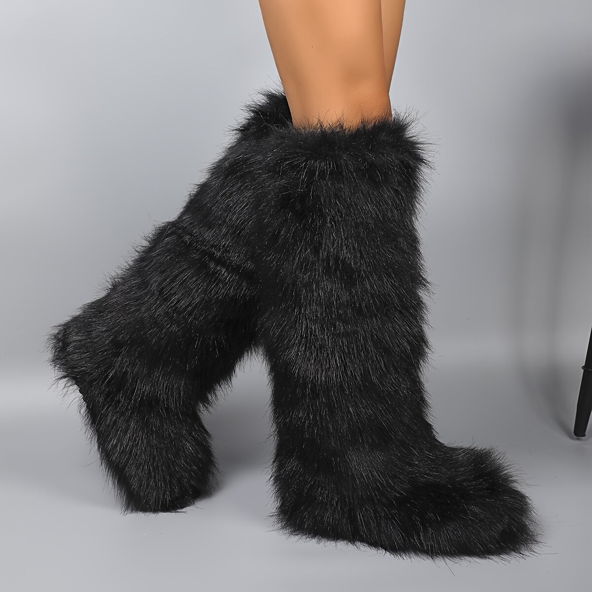 Stylish Womens KneeHigh Faux Fur Winter Boots - Taylor K Shop