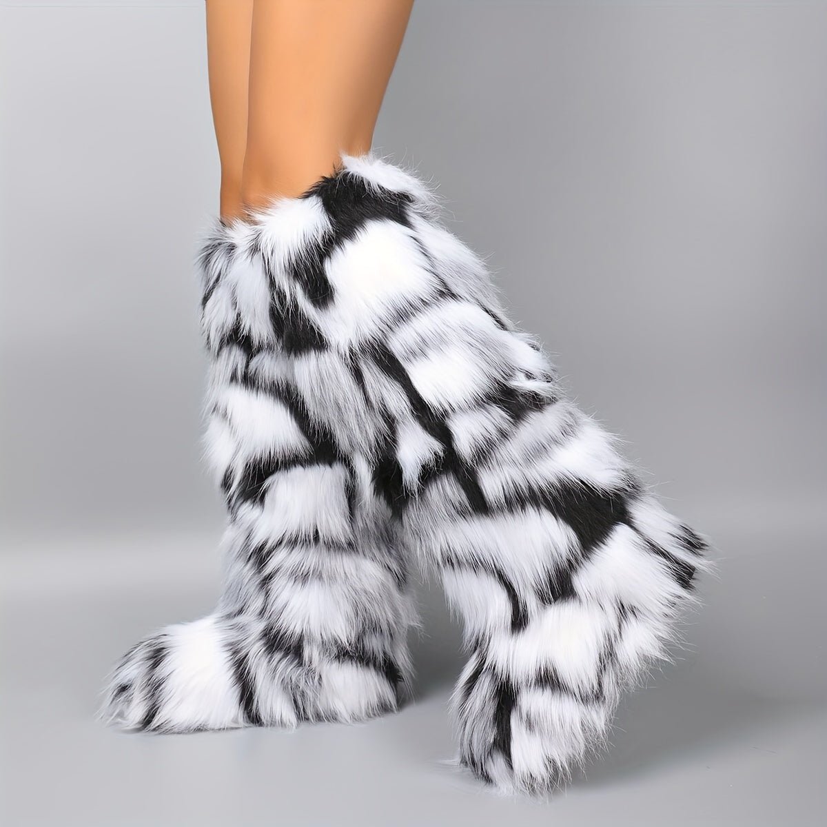 Stylish Womens KneeHigh Faux Fur Winter Boots - Taylor K Shop