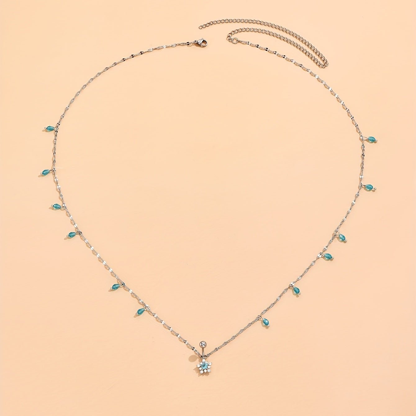 Stylish Zirconia Flower Pendant Belly Chain for Women - Taylor K Shop