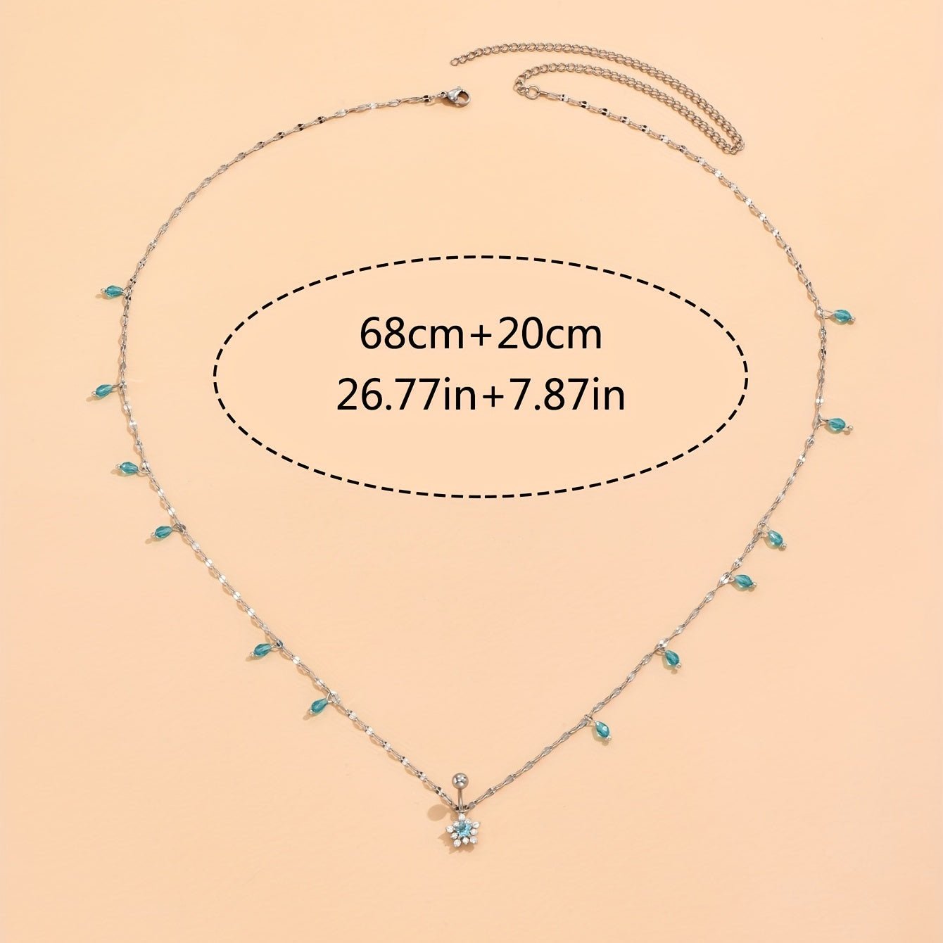 Stylish Zirconia Flower Pendant Belly Chain for Women - Taylor K Shop
