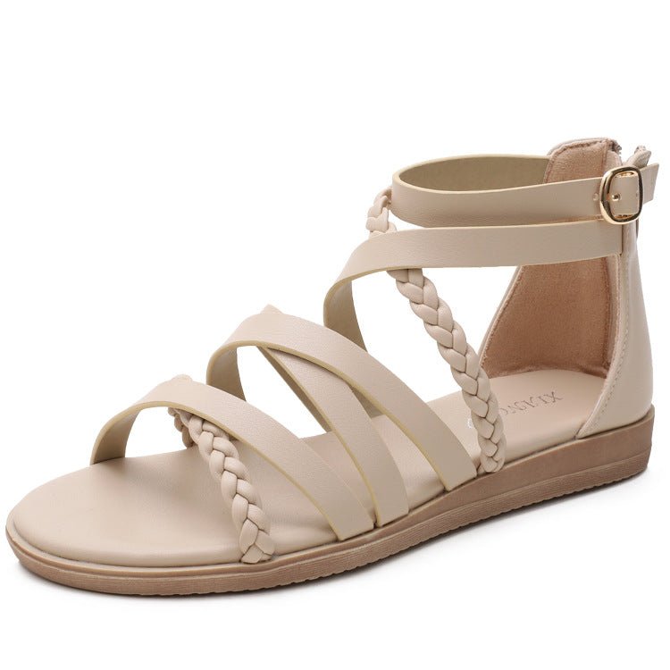 Summer Braided Roman Sandals Women - Taylor K Shop