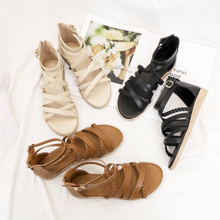 Summer Braided Roman Sandals Women - Taylor K Shop
