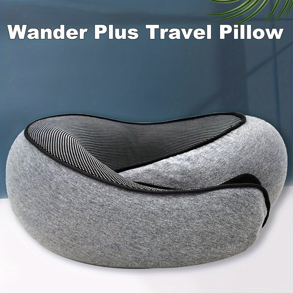 TopRated Gray UShaped Memory Foam Travel Pillow - Taylor K Shop