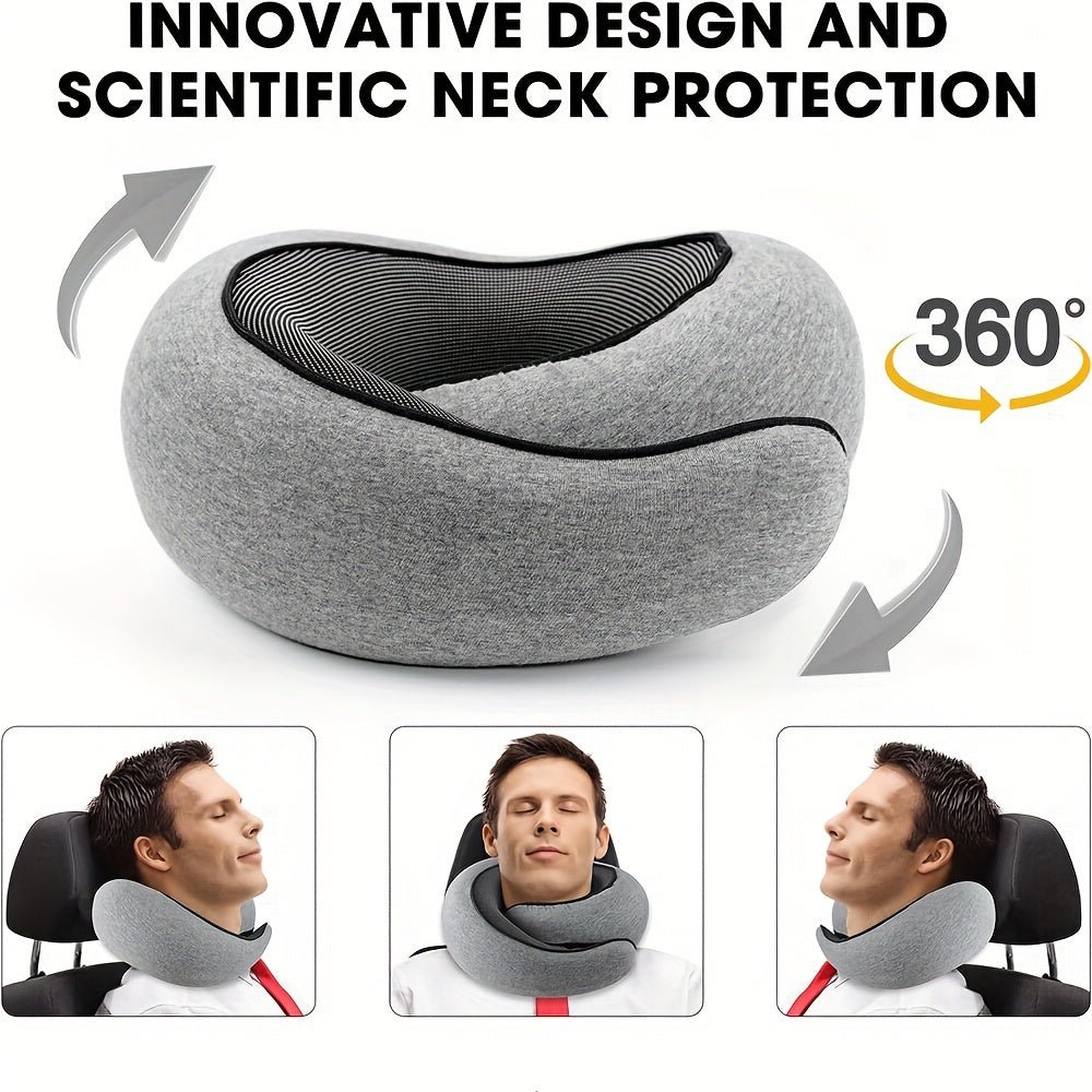 TopRated UShaped Gray Memory Foam Travel Pillow - Taylor K Shop