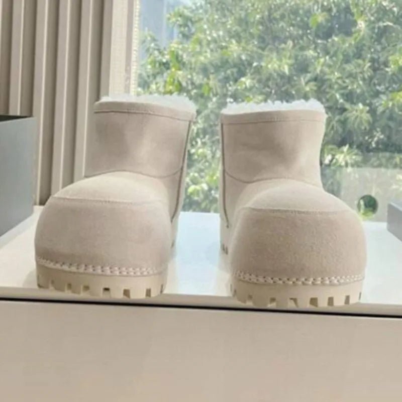 Trendy Womens Warm Brown BigHead Snow Boots - Taylor K Shop