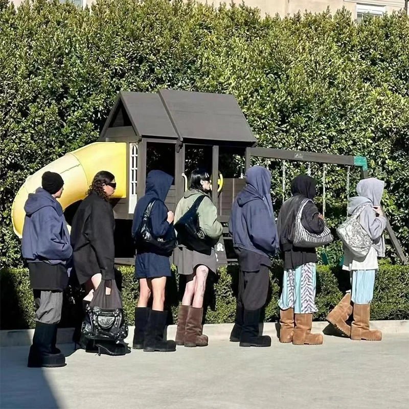 Trendy Womens Warm Brown BigHead Snow Boots - Taylor K Shop