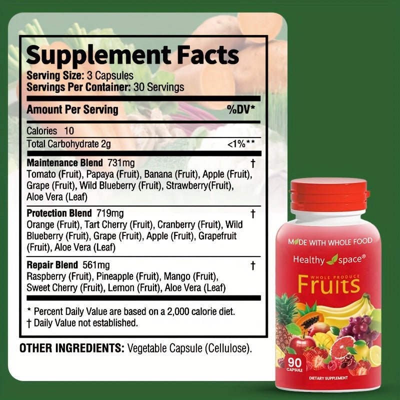 Ultimate Superfood Supplement 180 Fruit Vegetable Capsules - Taylor K Shop