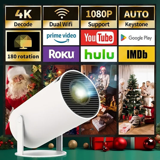 UltraPortable 4K Mini Projector with WiFi 180 Rotation - Taylor K Shop