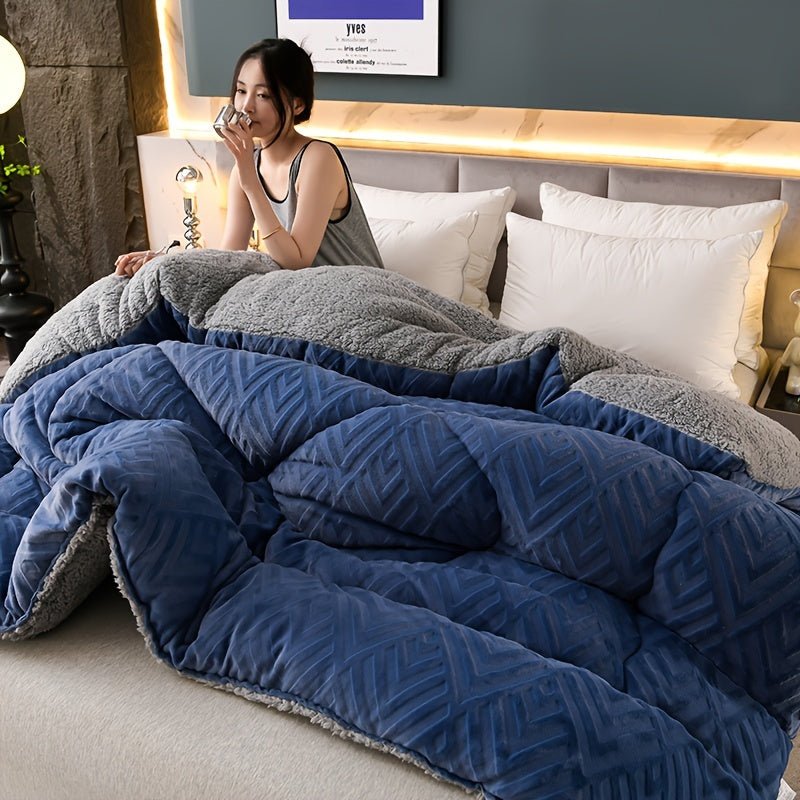 UltraSoft Embossed Velvet Winter Comforter Cozy Warmth - Taylor K Shop