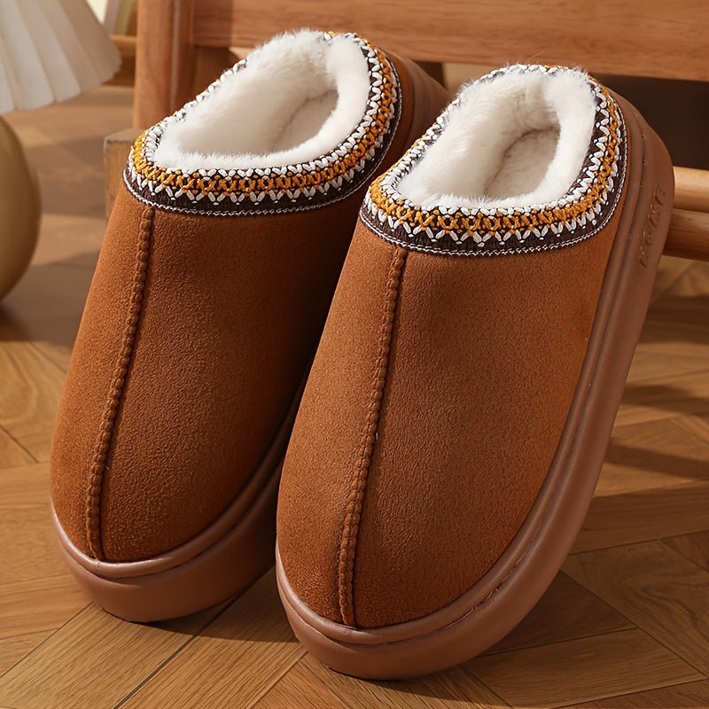 Unisex Casual Flannel Slippers Warm AntiSlip Indoor Comfort - Taylor K Shop