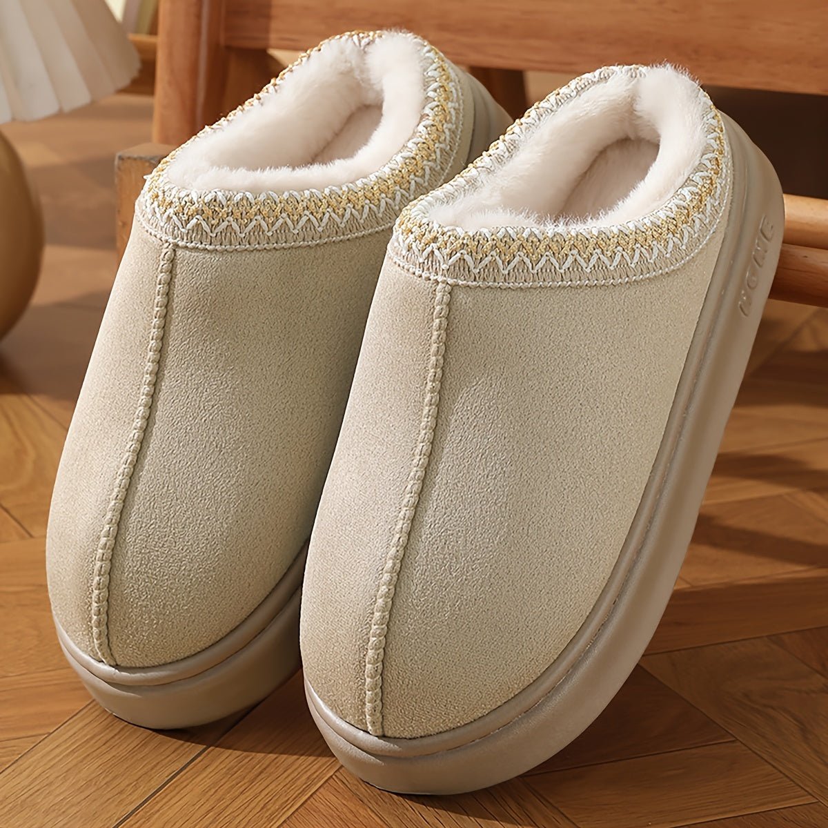 Unisex Casual Flannel Slippers Warm AntiSlip Indoor Comfort - Taylor K Shop