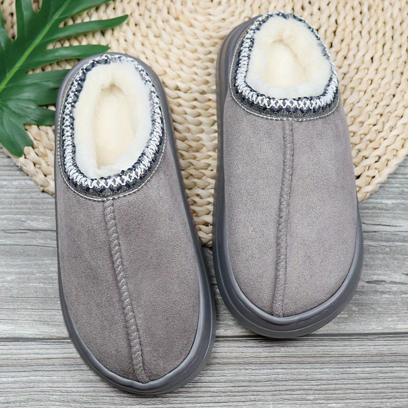 Unisex Casual Flannel Slippers Warm AntiSlip Indoor Comfort - Taylor K Shop