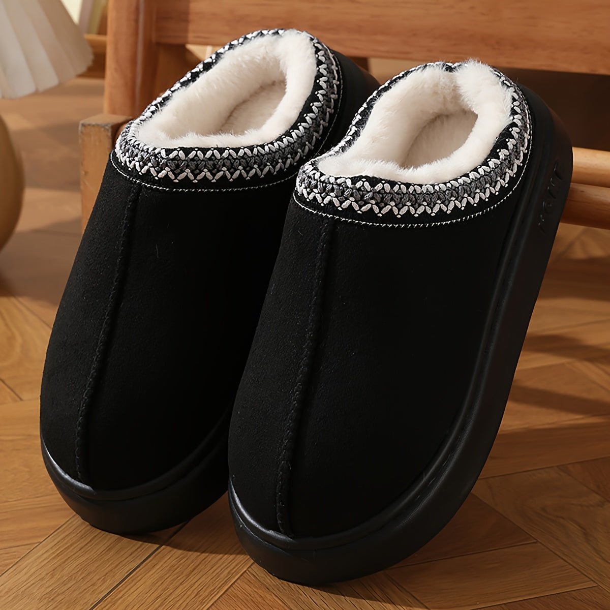 Unisex Casual Flannel Slippers Warm AntiSlip Indoor Comfort - Taylor K Shop