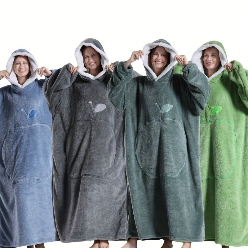 Unisex FrenchStyle Wearable Blanket Hoodie with Apple Pocket - Taylor K Shop