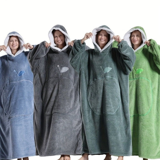 Unisex FrenchStyle Wearable Blanket Hoodie with Apple Pocket - Taylor K Shop