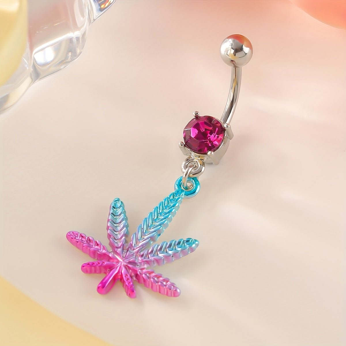Vibrant Maple Leaf Belly Button Ring Gift - Taylor K Shop