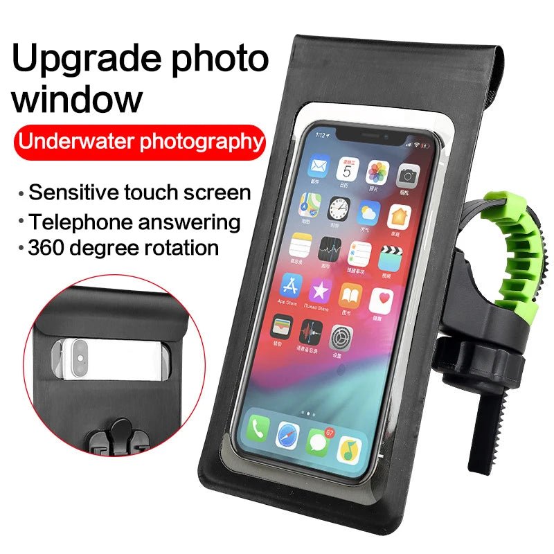 Waterproof Touchscreen Bike Phone Holder with 360 Rotation - Taylor K Shop
