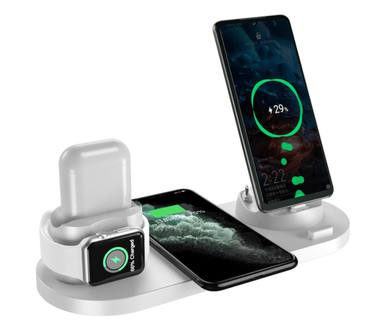Wireless Charger For IPhone Fast Charger For Phone Fast Charging Pad For Phone Watch 6 In 1 Charging Dock Station - Taylor K Shop