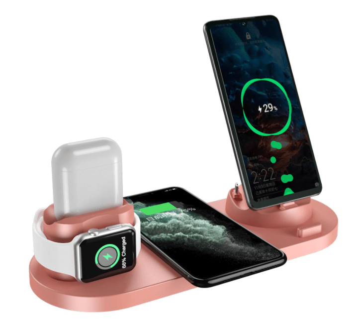 Wireless Charger For IPhone Fast Charger For Phone Fast Charging Pad For Phone Watch 6 In 1 Charging Dock Station - Taylor K Shop