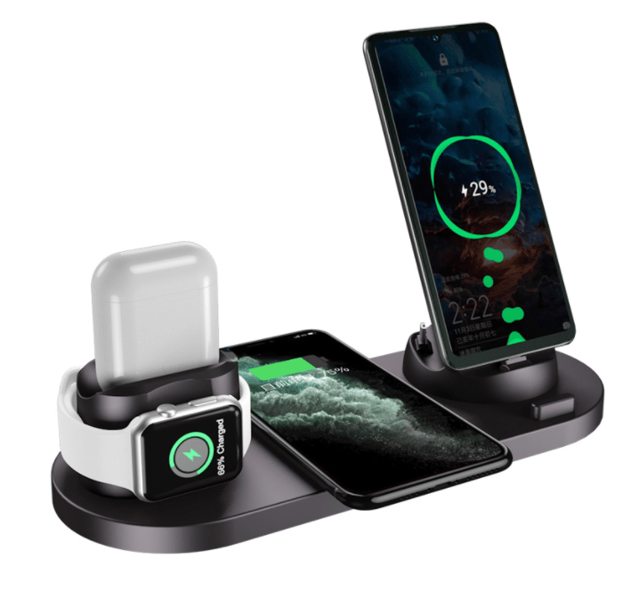 Wireless Charger For IPhone Fast Charger For Phone Fast Charging Pad For Phone Watch 6 In 1 Charging Dock Station - Taylor K Shop