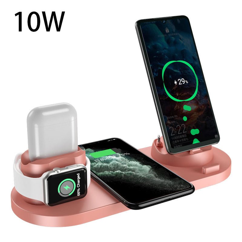 Wireless Charger For IPhone Fast Charger For Phone Fast Charging Pad For Phone Watch 6 In 1 Charging Dock Station - Taylor K Shop