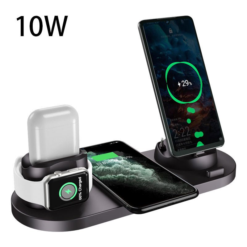 Wireless Charger For IPhone Fast Charger For Phone Fast Charging Pad For Phone Watch 6 In 1 Charging Dock Station - Taylor K Shop