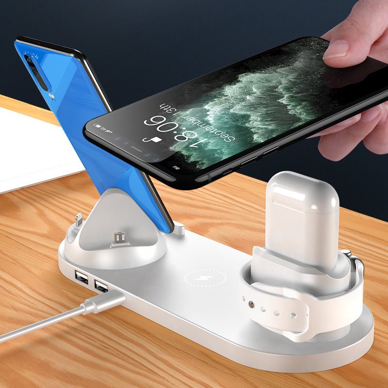 Wireless Charger For IPhone Fast Charger For Phone Fast Charging Pad For Phone Watch 6 In 1 Charging Dock Station - Taylor K Shop
